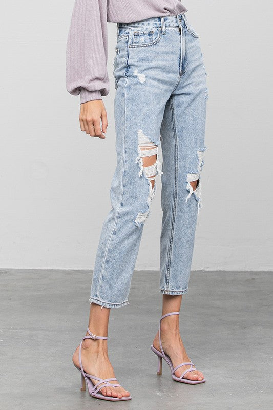HIGH RISE GIRLFRIEND JEANS - Always24