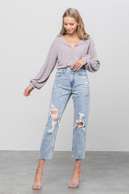 HIGH RISE GIRLFRIEND JEANS - Always24