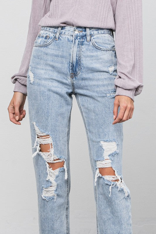 HIGH RISE GIRLFRIEND JEANS - Always24