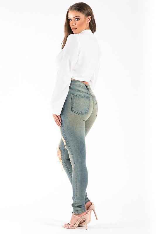 Kylie Skinny Jean in Sand