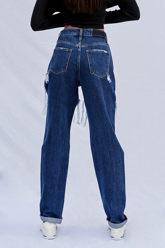 Always24 HIGH WAISTED BAGGY JEANS - Always24