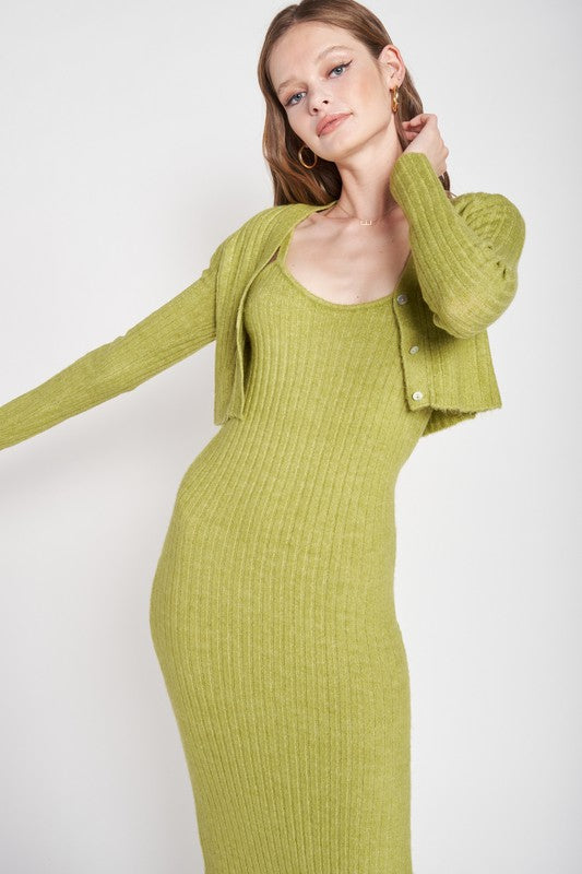 CROPPED RIB CARDIGAN - Always24