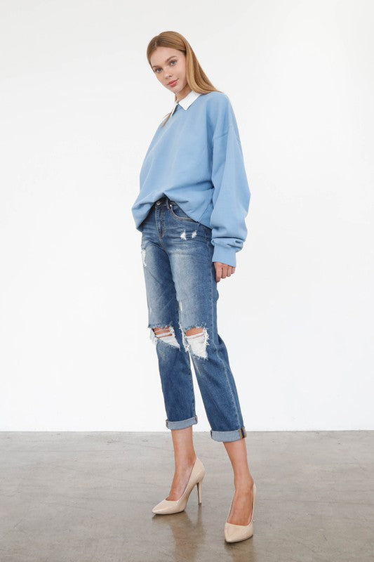 Always24 HIGH RISE GIRLFRIEND JEANS - Always24