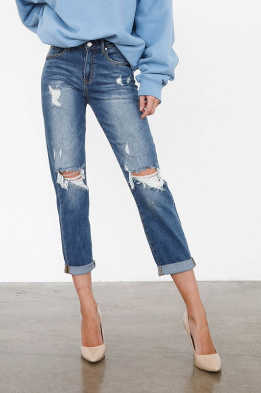 Always24 HIGH RISE GIRLFRIEND JEANS - Always24