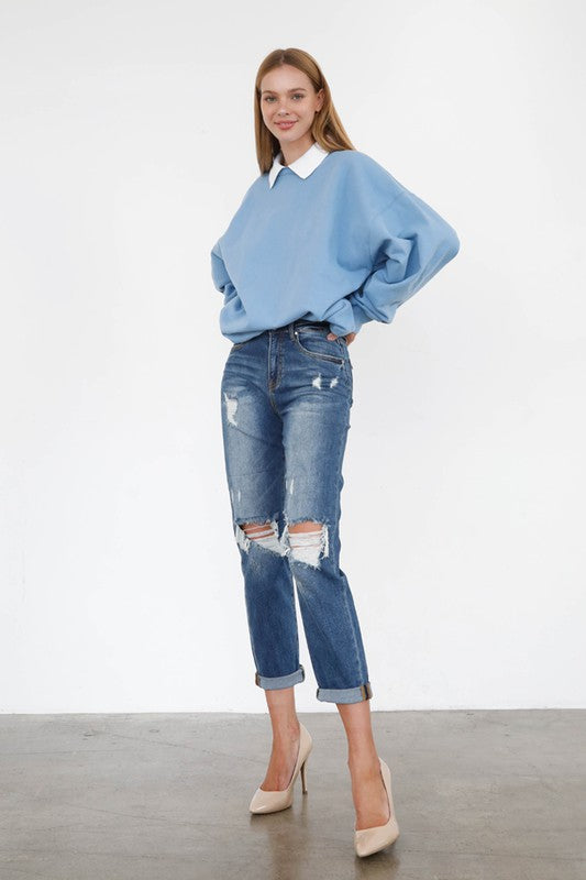 Always24 HIGH RISE GIRLFRIEND JEANS - Always24