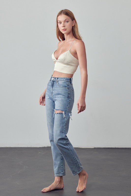 Always24 HIGH RISE STRAIGHT ANKLE JEAN - Always24