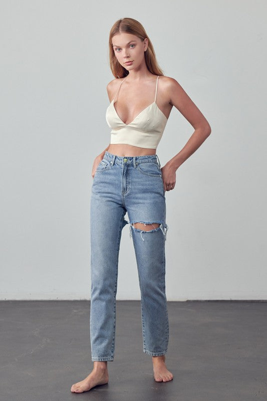 Always24 HIGH RISE STRAIGHT ANKLE JEAN - Always24