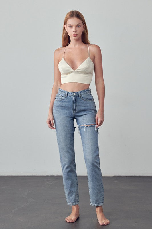 Always24 HIGH RISE STRAIGHT ANKLE JEAN - Always24