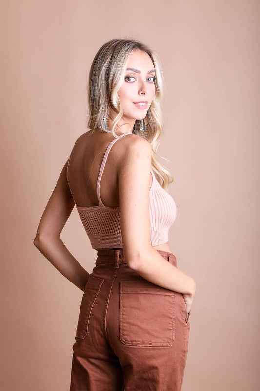 Always24 Contour Rib Knit Brami Lounge Top