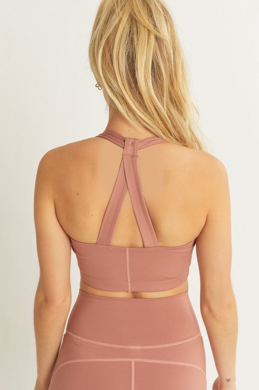 Always24 Crop Halter Back Detail Top - Always24