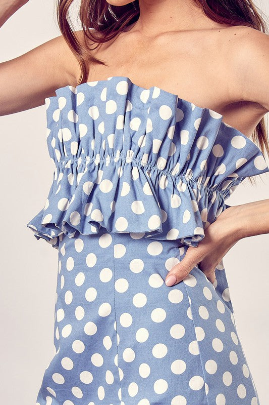 Alway24 Ruffle Polka Dot Dress - Always24
