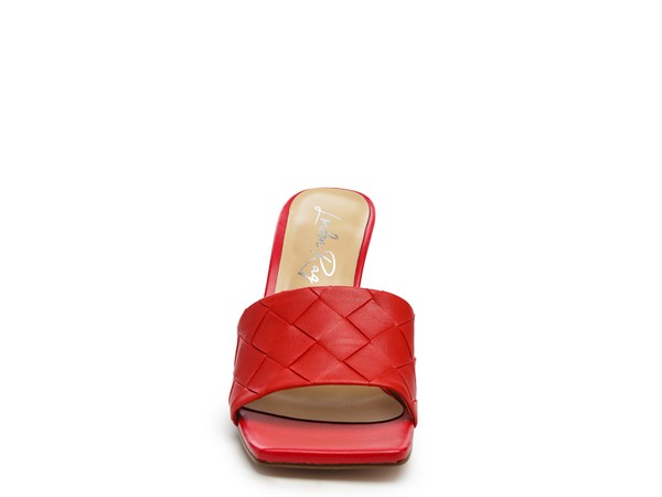 High Heeled Woven Square Toe Sandal - Elegant Summer Style - ShoeEmpire