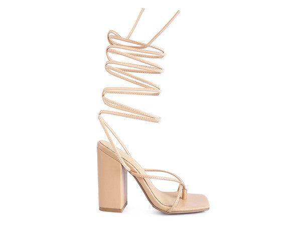 Pole Dance Lace Up Block Heeled Sandal | Stylish & Comfortable - StepUp