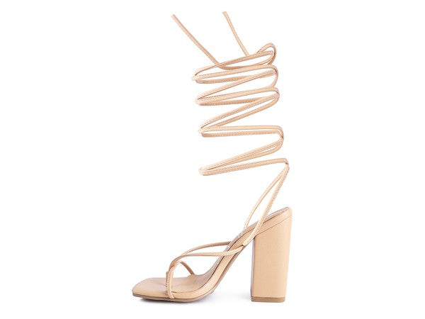 Pole Dance Lace Up Block Heeled Sandal | Stylish & Comfortable - StepUp