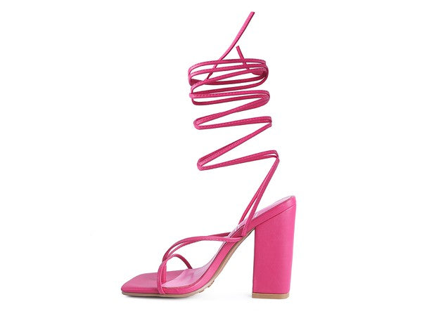 Pole Dance Lace Up Block Heeled Sandal | Stylish & Comfortable - StepUp