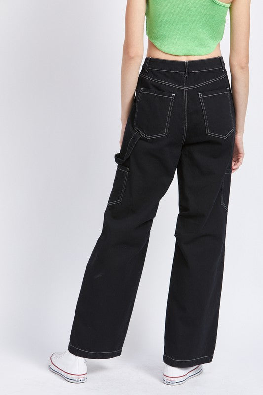 HIGH RISE FIT CARGO PANTS - Always24