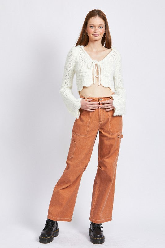 HIGH RISE FIT CARGO PANTS - Always24