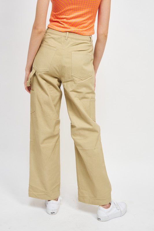 HIGH RISE FIT CARGO PANTS - Always24