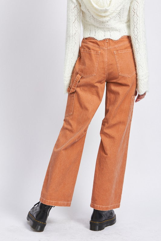 HIGH RISE FIT CARGO PANTS - Always24