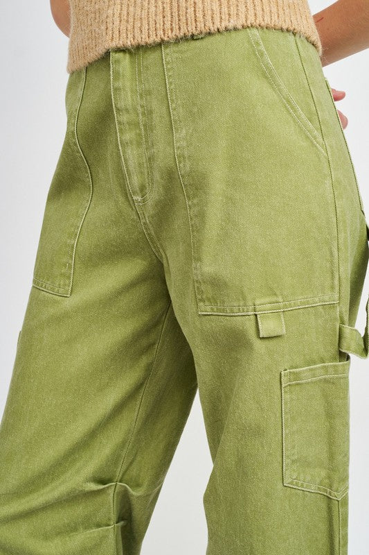 HIGH RISE FIT CARGO PANTS - Always24