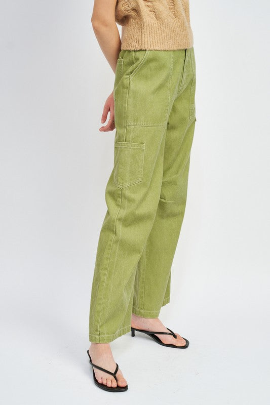 HIGH RISE FIT CARGO PANTS - Always24