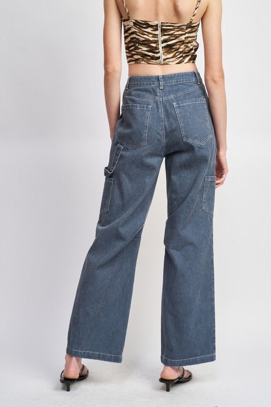 HIGH RISE FIT CARGO PANTS - Always24