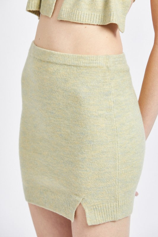 ASYMMETRICAL BUTTON UP MINI SKIRT - Always24