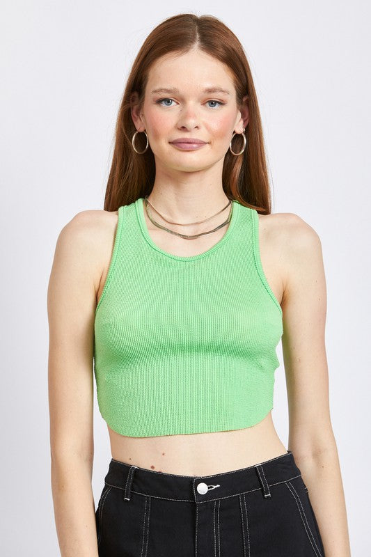 RACER BACK CROPPPED TANK TOP - Always24