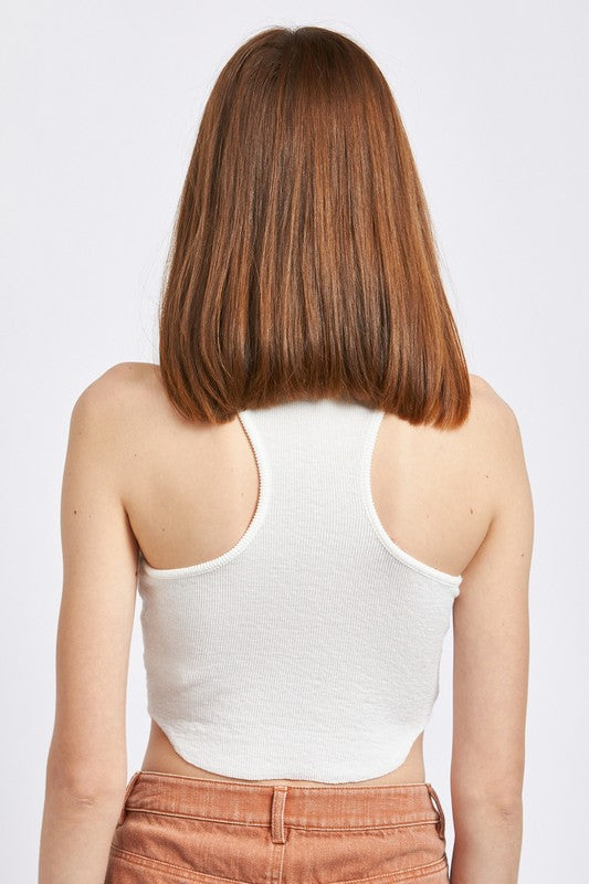 RACER BACK CROPPPED TANK TOP - Always24