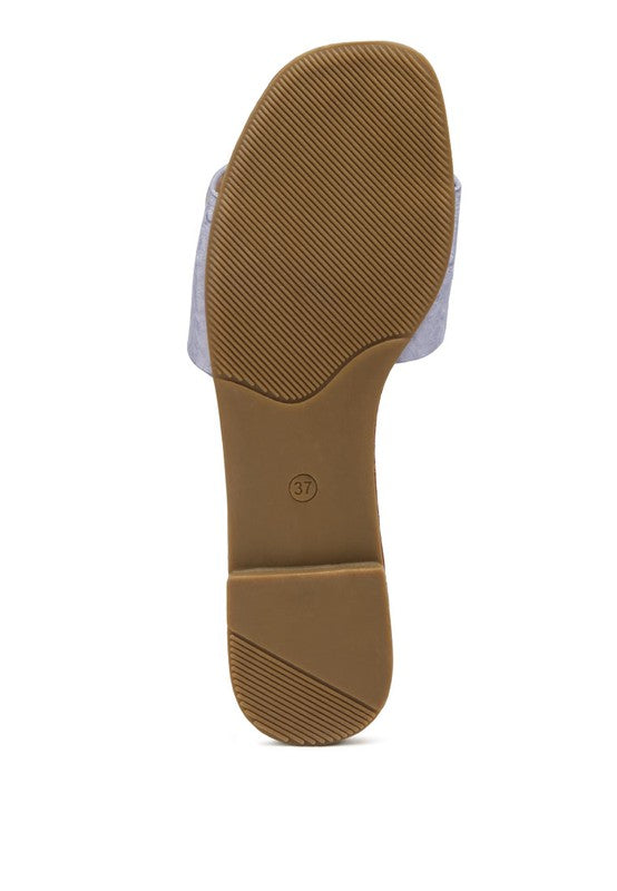 Metal Rings Flat Slides - Stylish & Comfortable | MADELEINE