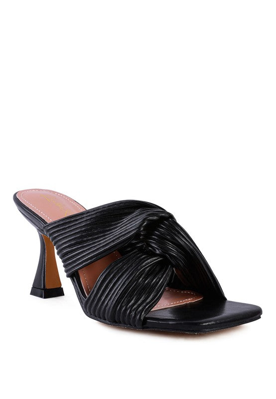 BATTLE EX KNOT STRAP SLIDE SANDALS - Always24