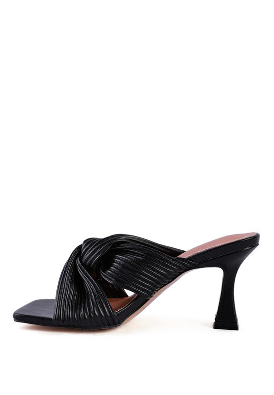 BATTLE EX KNOT STRAP SLIDE SANDALS - Always24