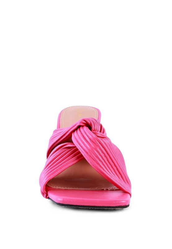 BATTLE EX KNOT STRAP SLIDE SANDALS - Always24