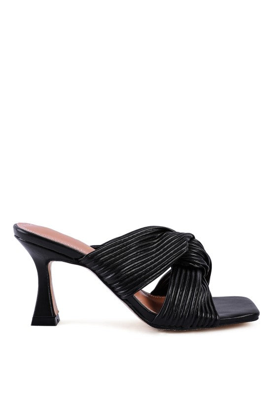 BATTLE EX KNOT STRAP SLIDE SANDALS - Always24