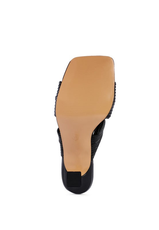BATTLE EX KNOT STRAP SLIDE SANDALS - Always24