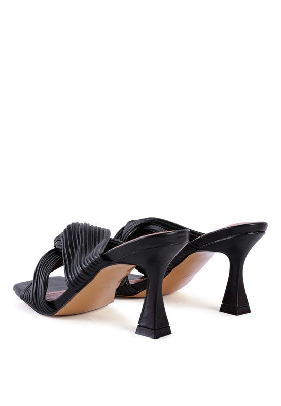 BATTLE EX KNOT STRAP SLIDE SANDALS - Always24