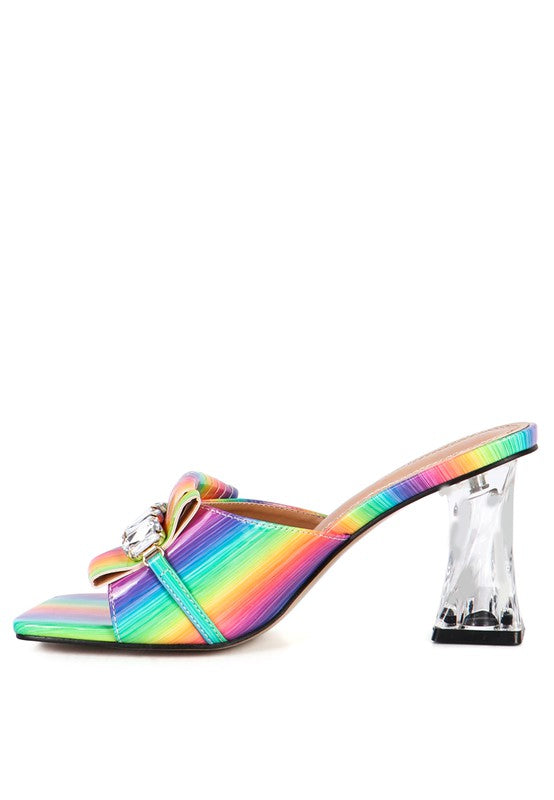 FANTASY CLEAR HEEL JEWEL SANDAL - Always24