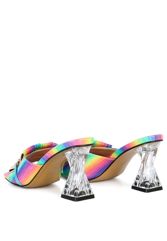 FANTASY CLEAR HEEL JEWEL SANDAL - Always24