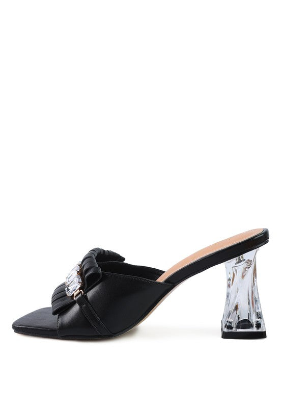 FANTASY CLEAR HEEL JEWEL SANDAL - Always24