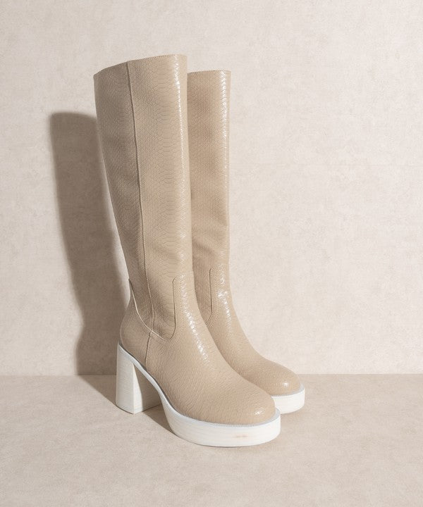 Oasis Society Juniper - Stylish Platform Knee-High Boots