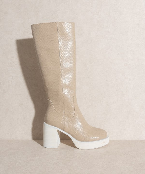 Oasis Society Juniper - Stylish Platform Knee-High Boots