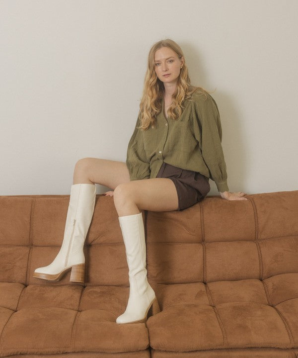 Oasis Society Juniper - Stylish Platform Knee-High Boots