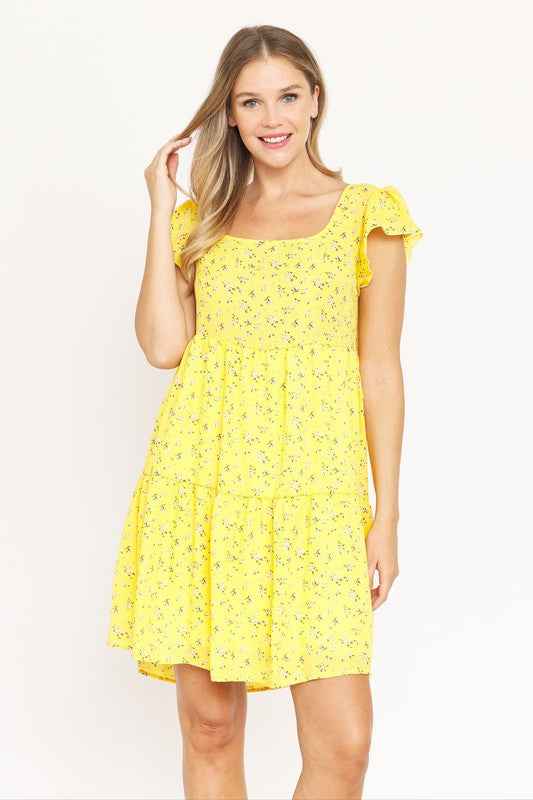 Always24 Floral Flutter Sleeve Tunic