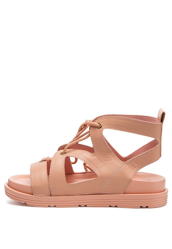 VOOPRET TIE-UP FLAT SANDALS - Always24