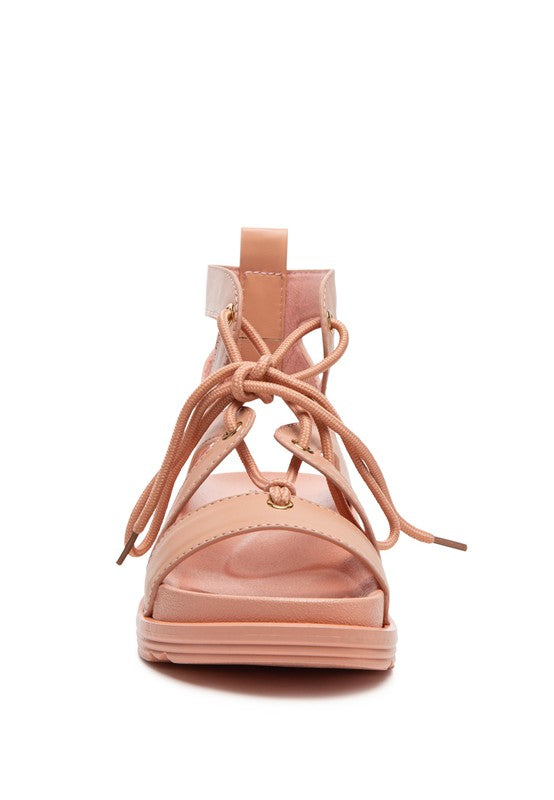 VOOPRET TIE-UP FLAT SANDALS - Always24