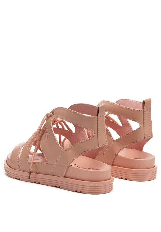 VOOPRET TIE-UP FLAT SANDALS - Always24
