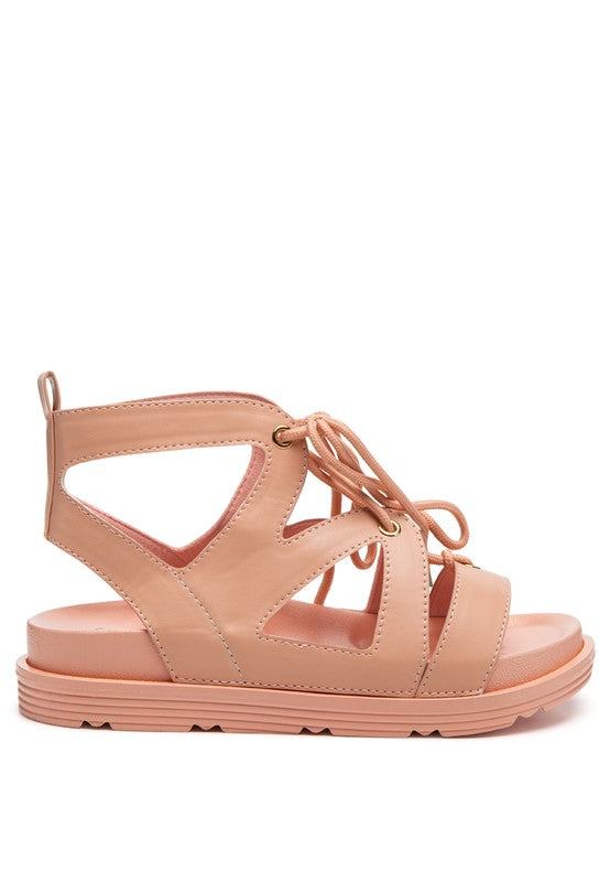 VOOPRET TIE-UP FLAT SANDALS - Always24