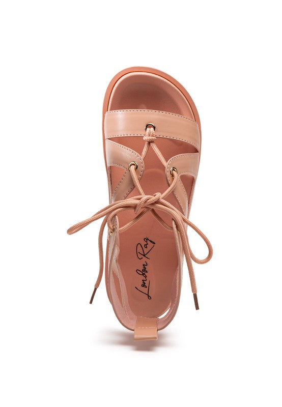 VOOPRET TIE-UP FLAT SANDALS - Always24
