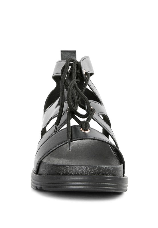VOOPRET TIE-UP FLAT SANDALS - Always24