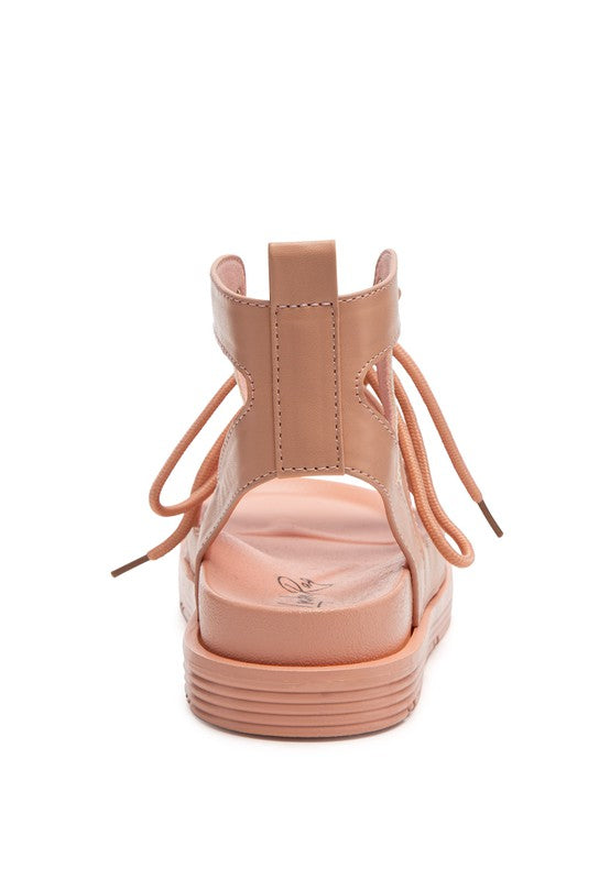 VOOPRET TIE-UP FLAT SANDALS - Always24